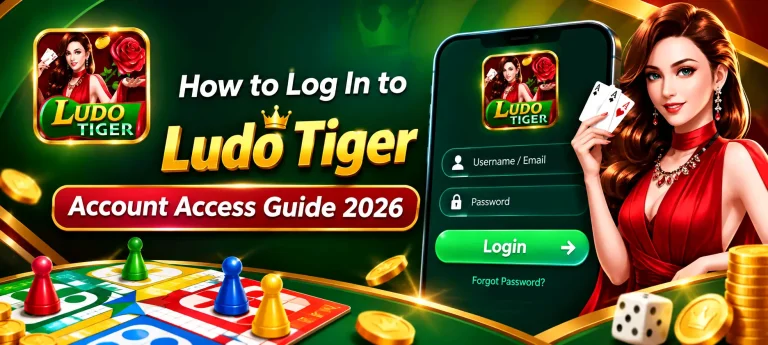 Ludo Tiger login screen